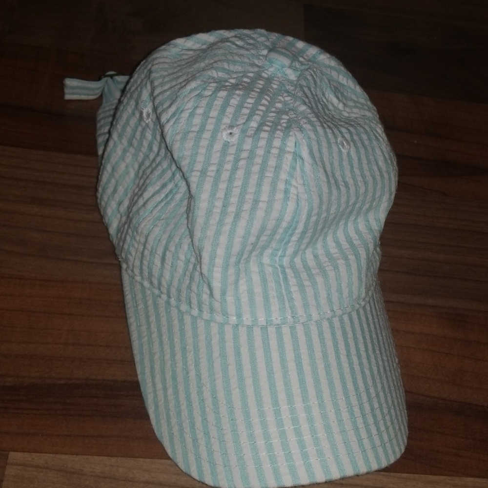 Baby Blue Seersucker Ballcap / Hat